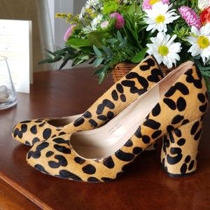 VIA SPIGA animal print chunky heels